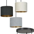 Lampa wisząca abażury HILDE 3 BLACK/MIX PREMIUM