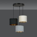 Lampa wisząca abażury HILDE 3 BLACK/MIX PREMIUM