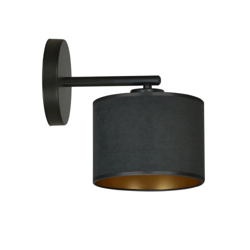 Kinkiet z abażurem HILDE K1 BLACK/BLACK