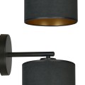 Kinkiet z abażurem HILDE K1 BLACK/BLACK
