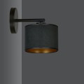 Kinkiet z abażurem HILDE K1 BLACK/BLACK