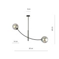 Lampa sufitowa HUNTER 2 BLACK/GRAFIT