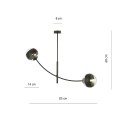 Lampa sufitowa HUNTER 2 BLACK/STRIPE