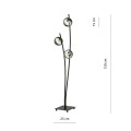 Lampa podłogowa HUNTER LP3 BLACK/STRIPE