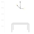 Lampa sufitowa HUNTER 2 BLACK/OPAL