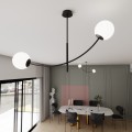 Lampa sufitowa HUNTER 2 BLACK/OPAL