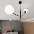 Lampa sufitowa HUNTER 2 BLACK/OPAL