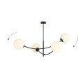 Lampa sufitowa HUNTER 4 BLACK/OPAL