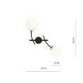 Kinkiet HUNTER K2 BLACK/OPAL