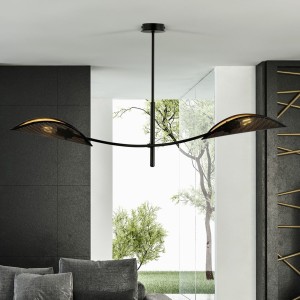 Lampa sufitowa dekoracyjna LOTUS 2 BLACK/GOLD