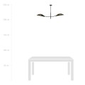 Lampa sufitowa dekoracyjna LOTUS 2 BLACK/GOLD