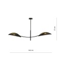 Lampa sufitowa dekoracyjna LOTUS 2 BLACK/GOLD