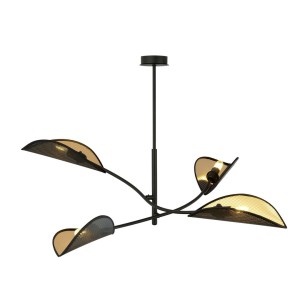 Lampa sufitowa dekoracyjna LOTUS 4 BLACK/GOLD