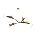 Lampa sufitowa dekoracyjna LOTUS 4 BLACK/GOLD