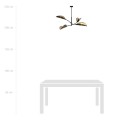 Lampa sufitowa dekoracyjna LOTUS 4 BLACK/GOLD