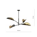 Lampa sufitowa dekoracyjna LOTUS 4 BLACK/GOLD