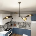 Lampa sufitowa dekoracyjna LOTUS 4 BLACK/GOLD
