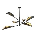 Lampa sufitowa dekoracyjna LOTUS 6 BLACK/GOLD