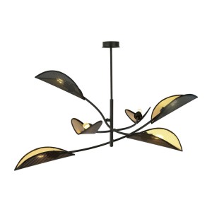 Lampa sufitowa dekoracyjna LOTUS 6 BLACK/GOLD
