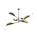 Lampa sufitowa dekoracyjna LOTUS 6 BLACK/GOLD