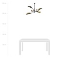 Lampa sufitowa dekoracyjna LOTUS 6 BLACK/GOLD
