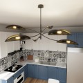 Lampa sufitowa dekoracyjna LOTUS 6 BLACK/GOLD