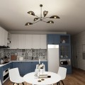 Lampa sufitowa dekoracyjna LOTUS 6 BLACK/GOLD