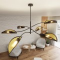 Lampa sufitowa dekoracyjna LOTUS 6 BLACK/GOLD