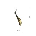 Kinkiet dekoracyjny LOTUS K1 BLACK/GOLD