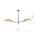 Lampa sufitowa dekoracyjna LOTUS 2 BLACK/RATTAN