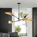 Lampa sufitowa dekoracyjna LOTUS 4 BLACK/RATTAN