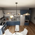 Lampa sufitowa dekoracyjna LOTUS 4 BLACK/RATTAN