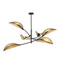 Lampa sufitowa dekoracyjna LOTUS 6 BLACK/RATTAN
