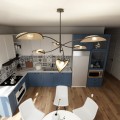 Lampa sufitowa dekoracyjna LOTUS 6 BLACK/RATTAN