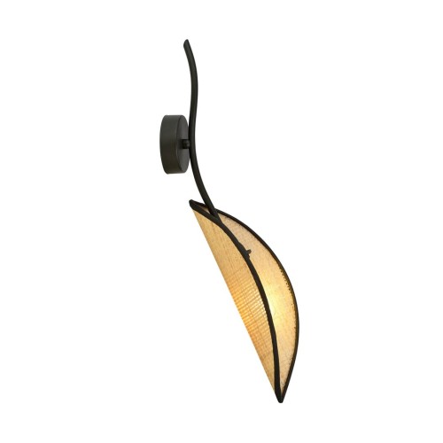 Kinkiet dekoracyjny LOTUS K1 BLACK/RATTAN