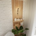 Kinkiet dekoracyjny LOTUS K1 BLACK/RATTAN