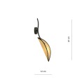 Kinkiet dekoracyjny LOTUS K1 BLACK/RATTAN