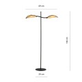 Lampa podłogowa LOTUS LP2 BLACK/RATTAN