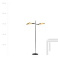 Lampa podłogowa LOTUS LP2 BLACK/RATTAN