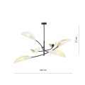Lampa sufitowa dekoracyjna LOTUS 6 WHITE/GOLD
