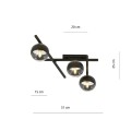 Lampa sufitowa SMART 3 BLACK/STRIPE