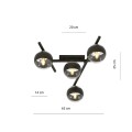 Lampa sufitowa SMART 4 BLACK/STRIPE