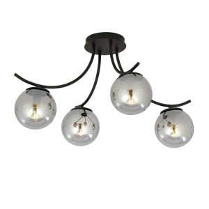 Lampa sufitowa BOSTON 4 BLACK/GRAFIT