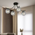Lampa sufitowa BOSTON 4 BLACK/GRAFIT