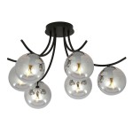 Lampa sufitowa BOSTON 6 BLACK/GRAFIT