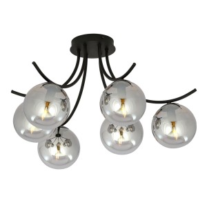 Lampa sufitowa BOSTON 6 BLACK/GRAFIT