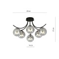 Lampa sufitowa BOSTON 6 BLACK/GRAFIT
