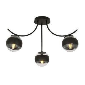 Lampa sufitowa BOSTON 3 BLACK/STRIPE