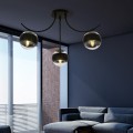 Lampa sufitowa BOSTON 3 BLACK/STRIPE