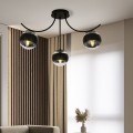 Lampa sufitowa BOSTON 3 BLACK/STRIPE
